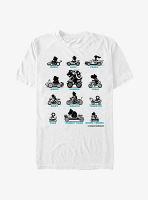 Nintendo Super Mario Kart Silhouettes T-Shirt