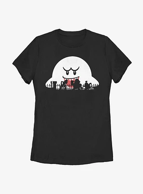 Nintendo Super Mario Halloween Silhouettes Womens T-Shirt