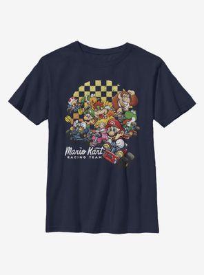 Nintendo Super Mario Checkered Kartin' Youth T-Shirt
