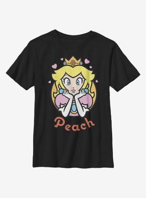 Nintendo Super Mario Peach Hearts Youth T-Shirt