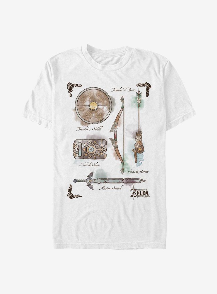 Nintendo The Legend Of Zelda Inventory T-Shirt