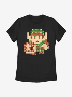 Nintendo The Legend Of Zelda Link Map Womens T-Shirt
