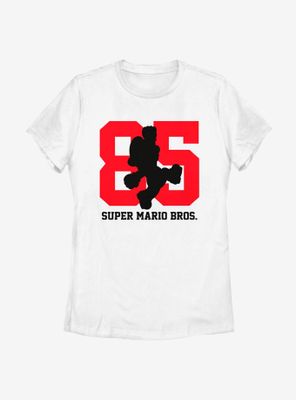 Nintendo Super Mario 85 With Silhouette Womens T-Shirt