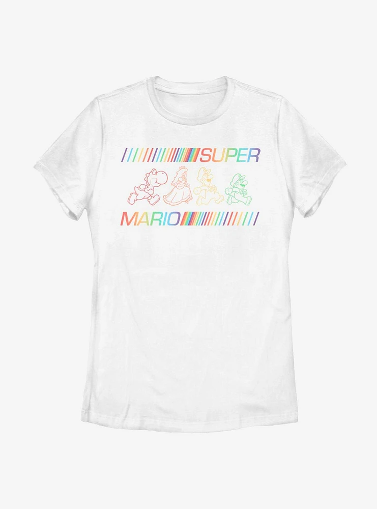 Nintendo Super Mario Rainbow Run Womens T-Shirt