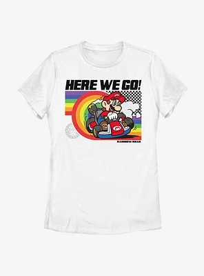 Nintendo Super Mario Rainbow Road Pride Womens T-Shirt