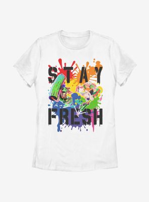 Nintendo Splatoon Rainbow Stay Fresh Womens T-Shirt