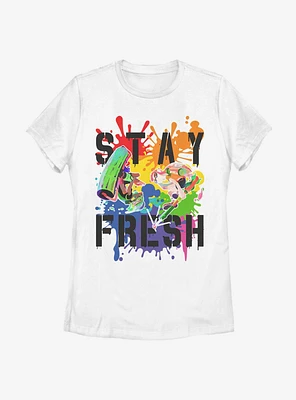 Nintendo Splatoon Rainbow Stay Fresh Womens T-Shirt