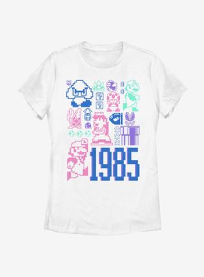 Nintendo Super Mario Pastel Jumble Womens T-Shirt