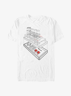 Nintendo Essential Controller Schematic T-Shirt