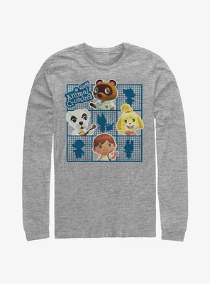 Nintendo Animal Crossing Character Grid Long-Sleeve T-Shirt