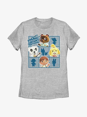 Nintendo Animal Crossing Character Grid Womens T-Shirt