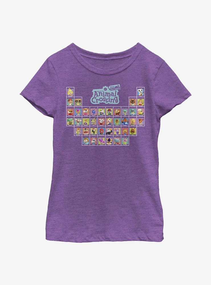 Nintendo Animal Crossing Periodically Youth Girls T-Shirt
