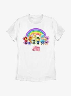 Nintendo Animal Crossing Rainbow Lineup Womens T-Shirt