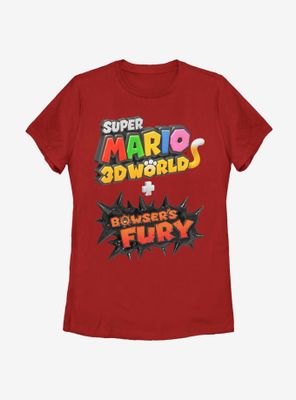 Nintendo Super Mario 3D Bowser's Fury Logo Womens T-Shirt