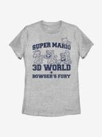 Nintendo Super Mario 3D World Collegiate Womens T-Shirt