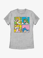 Nintendo Super Mario 4 Character Boxup Womens T-Shirt