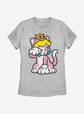 Nintendo Super Mario Cat Peach Solo Womens T-Shirt