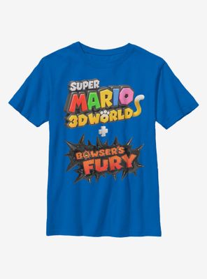 Nintendo Super Mario 3D Bowser's Fury Logo Youth T-Shirt