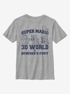 Nintendo Super Mario 3D World Collegiate Youth T-Shirt