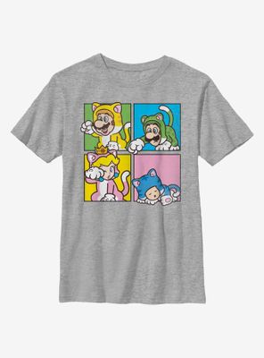 Nintendo Super Mario 4 Character Boxup Youth T-Shirt