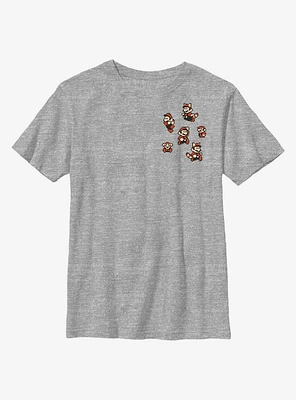 Nintendo Super Mario Lots Of Knit Pixel Bros Youth T-Shirt