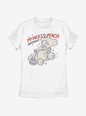 Nintendo Super Mario Peach Kart Womens T-Shirt
