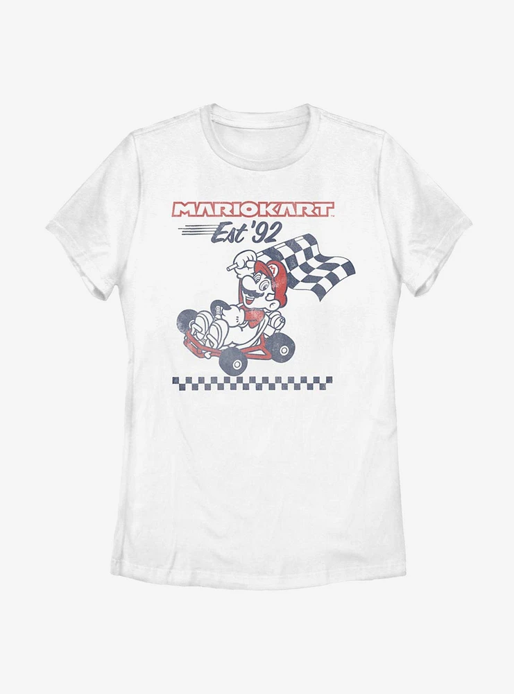 Nintendo Super Mario Retro Racing Womens T-Shirt