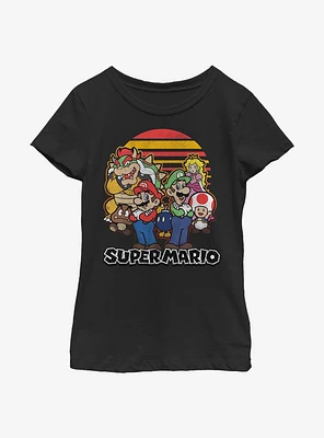 Nintendo Super Mario Group Youth Girls T-Shirt