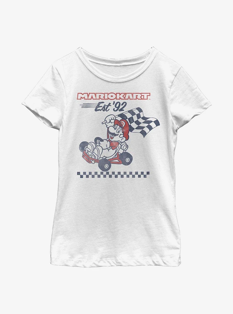 Nintendo Super Mario Retro Racing Youth Girls T-Shirt