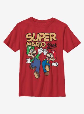 Nintendo Super Mario Lined Bros Youth T-Shirt