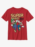 Nintendo Super Mario Lined Bros Youth T-Shirt