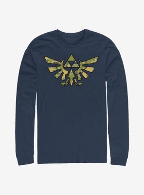 Nintendo The Legend Of Zelda Camo Crest Long-Sleeve T-Shirt
