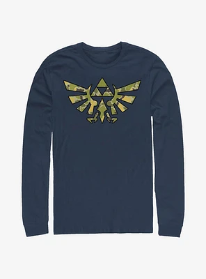 Nintendo The Legend Of Zelda Camo Crest Long-Sleeve T-Shirt
