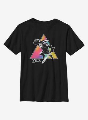 Nintendo The Legend Of Zelda Tie Dye Link Silhouette Youth T-Shirt