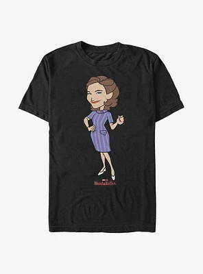 Extra Soft Marvel WandaVision Cartoon Agatha T-Shirt