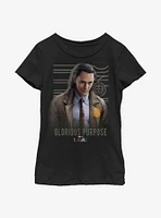 Marvel Loki Glorious Purpose Youth Girls T-Shirt