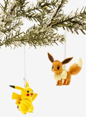 Pokémon Pikachu & Eevee Ornament Set