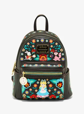 Loungefly Disney Alice in Wonderland Characters Floral Mini Backpack - BoxLunch Exclusive