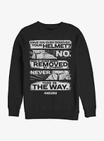 Star Wars The Mandalorian This Is Way Crew Sweatshirt