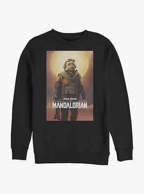 Star Wars The Mandalorian Alien Poster Crew Sweatshirt