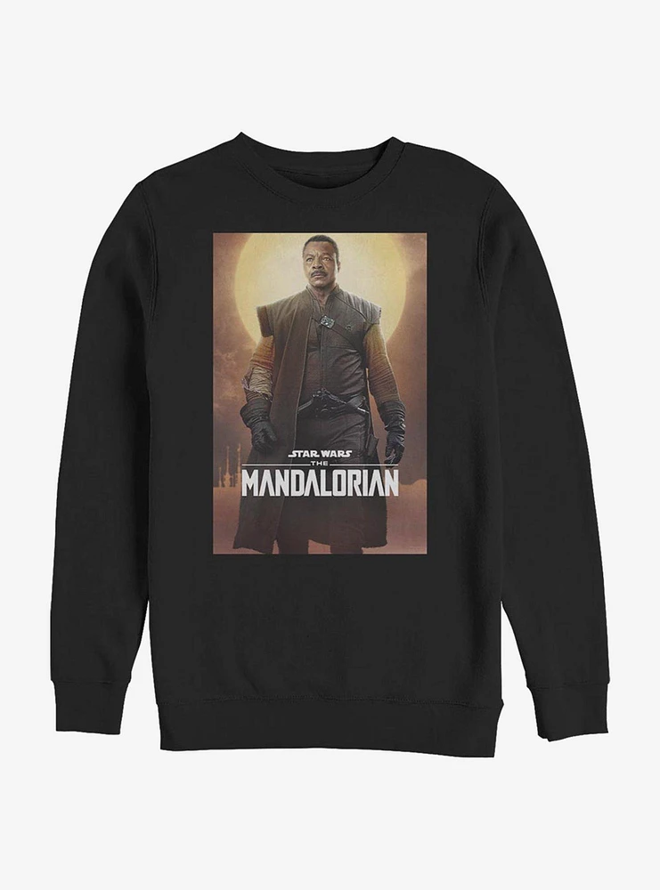 Star Wars The Mandalorian Hero Poster Crew Sweatshirt