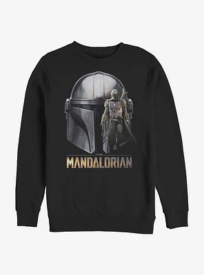 Star Wars The Mandalorian Mando Helmet Crew Sweatshirt