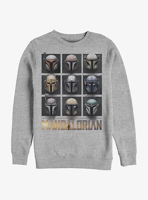 Star Wars The Mandalorian Mando Helmet Boxup Crew Sweatshirt