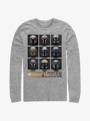 Star Wars The Mandalorian Mando Helmet Boxup Long-Sleeve T-Shirt