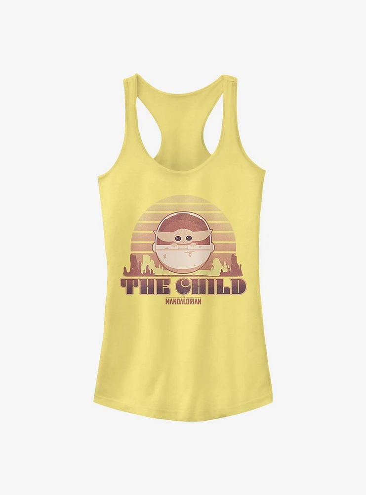 Star Wars The Mandalorian Sunset Child Girls Tank Top