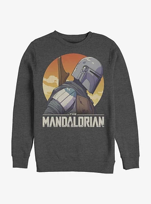 Star Wars The Mandalorian Mando Sunset Crew Sweatshirt