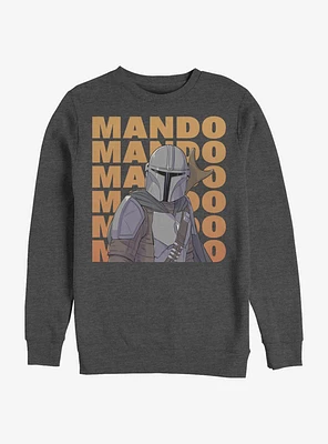 Star Wars The Mandalorian Mando Text Crew Sweatshirt