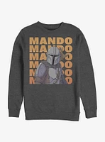 Star Wars The Mandalorian Mando Text Crew Sweatshirt