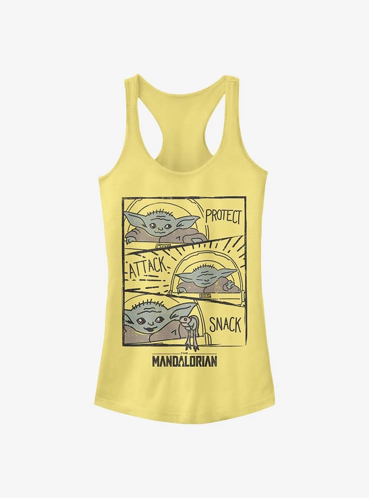 Star Wars The Mandalorian Child Doodle Panels Girls Tank