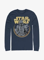 Star Wars The Mandalorian Retro Mando Long-Sleeve T-Shirt